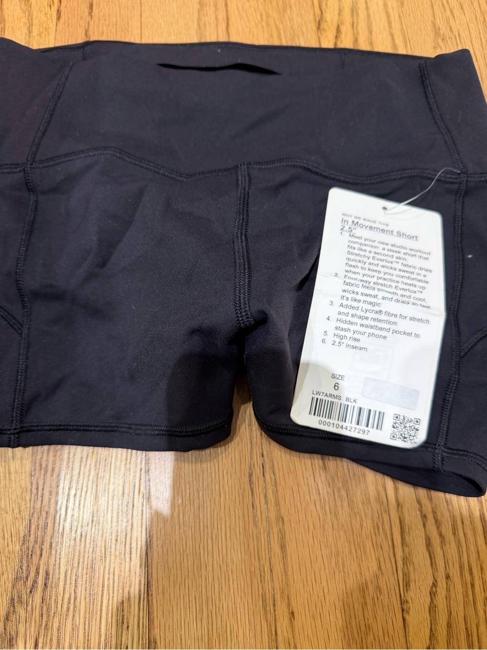 Lululemon black In Movement Short - Black Athletic Shorts